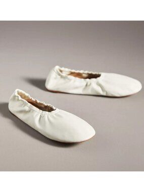 Pilcro Leather Glove Ballet Flats Ivory Cream Women's EU 40 US 9